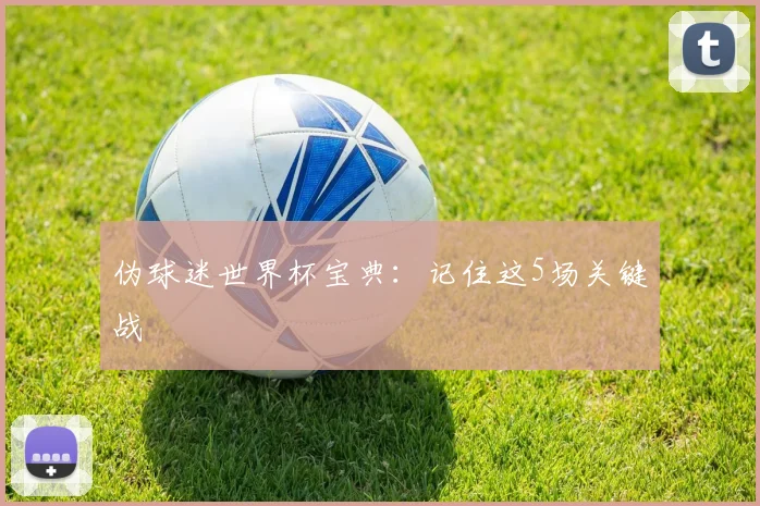 伪球迷世界杯宝典:记住这5场关键战